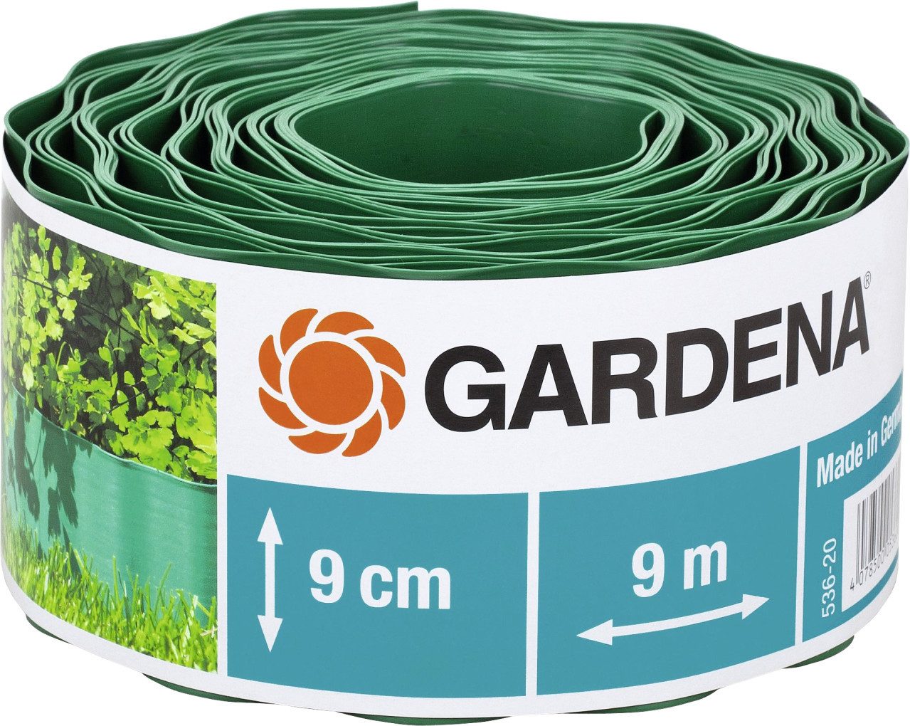 GARDENA Rasenkante Gardena Beeteinfassung grün 9 m x 9 cm