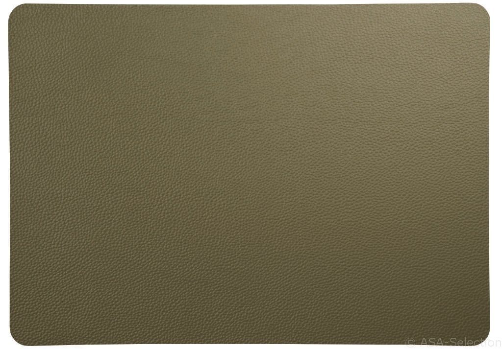 Platzset Tischset Lederoptik rough olive 46 x 33 cm
