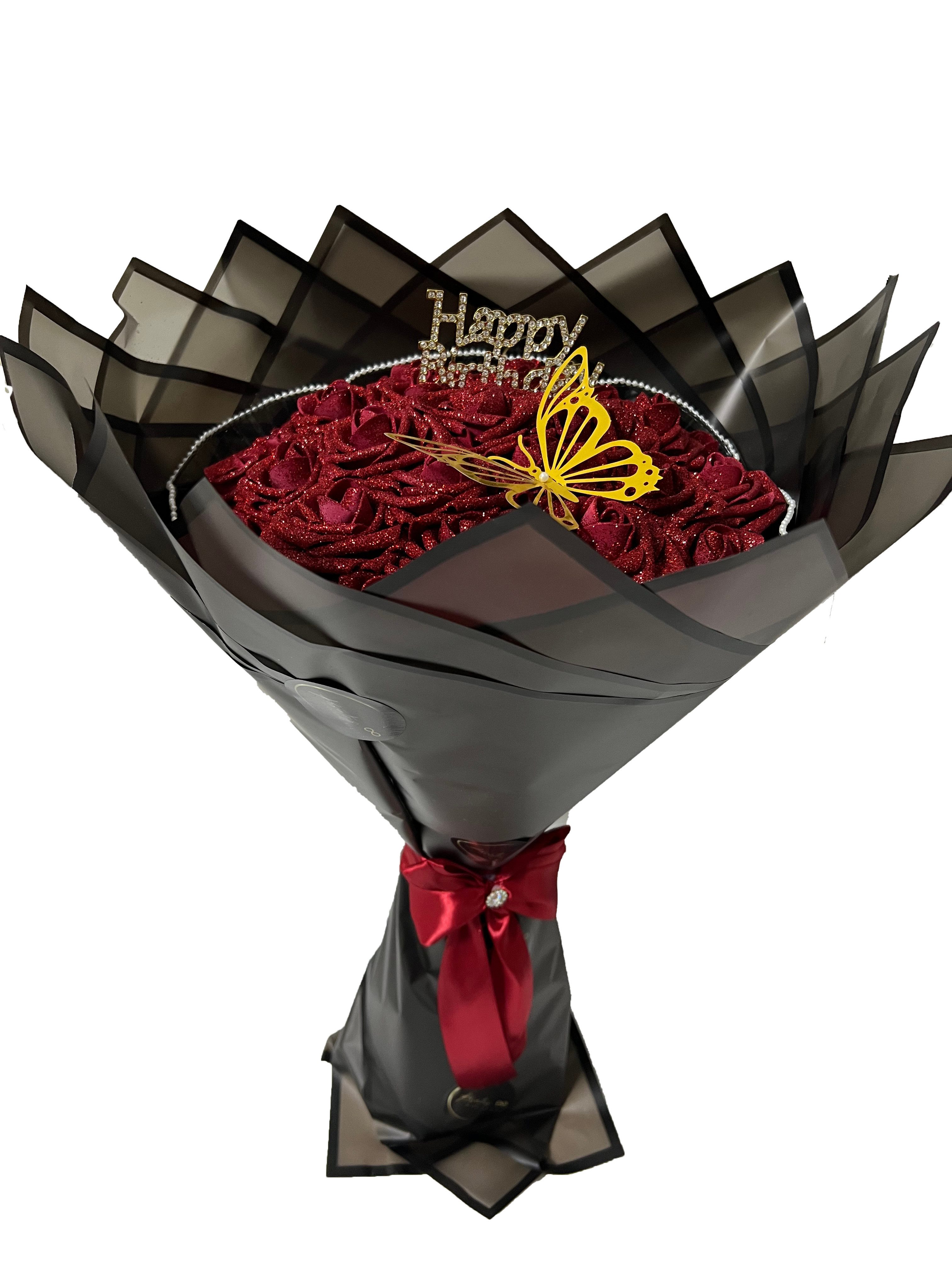 Kunstblumenstrauß Blumenstrauß / Rosen / Bouquets / Blumen / Künstliche Blume, M-Diamant