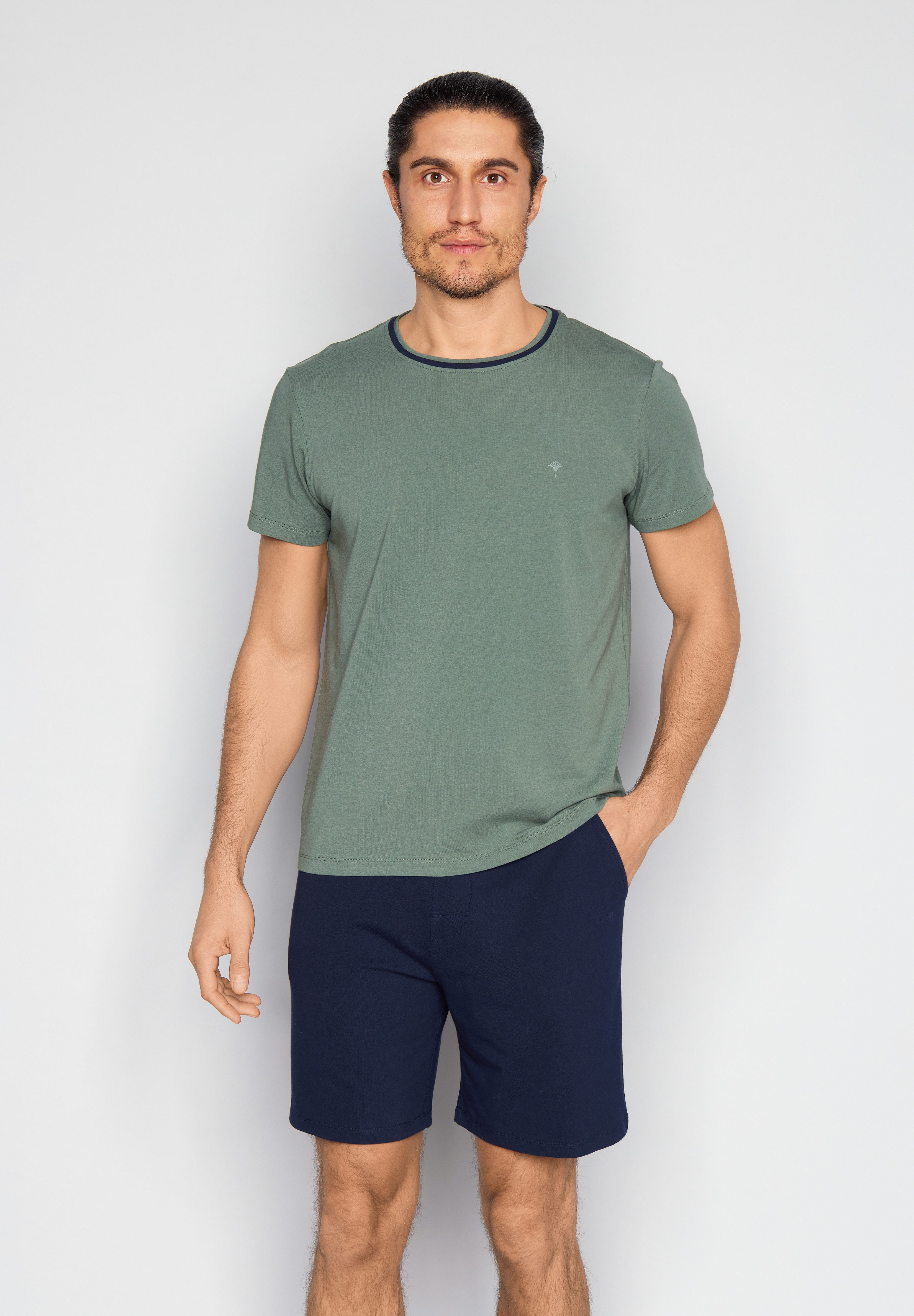 JOOP! Shorty Core (2 tlg) mit kurzem Arm und Rundhalsausschnitt, Baumwoll-Mix