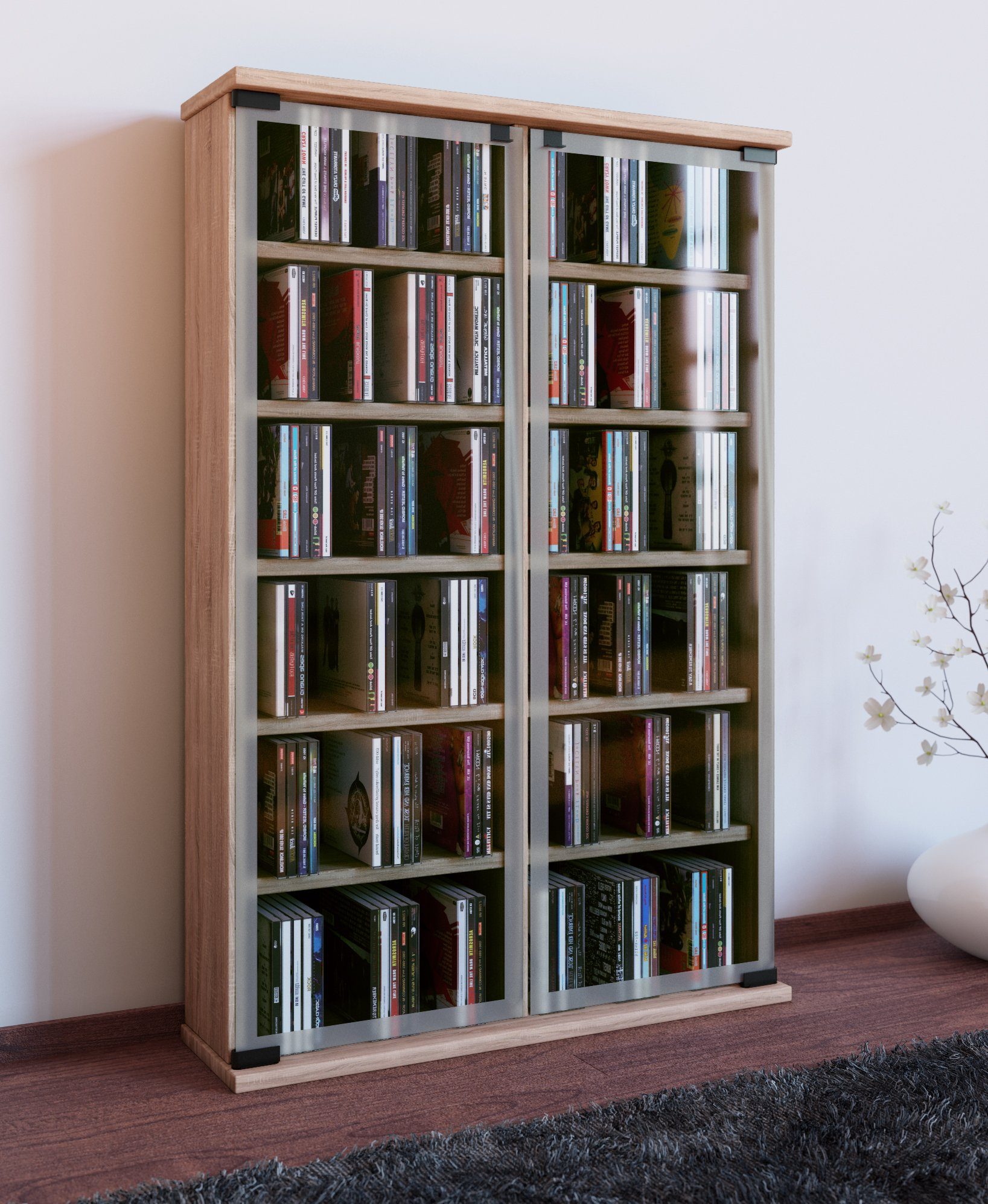 VCM CD-Regal Holz CD DVD Stand günstig online kaufen
