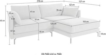 INOSIGN Ecksofa Tarek, mit losen Rückenkissen