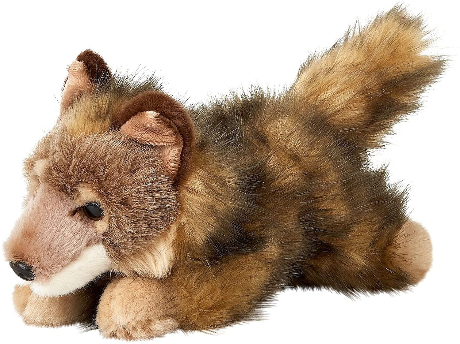 Uni-Toys Kuscheltier Wolf Junges, liegend - 24 cm (Länge) - Plüsch-Wolf - Plüschtier