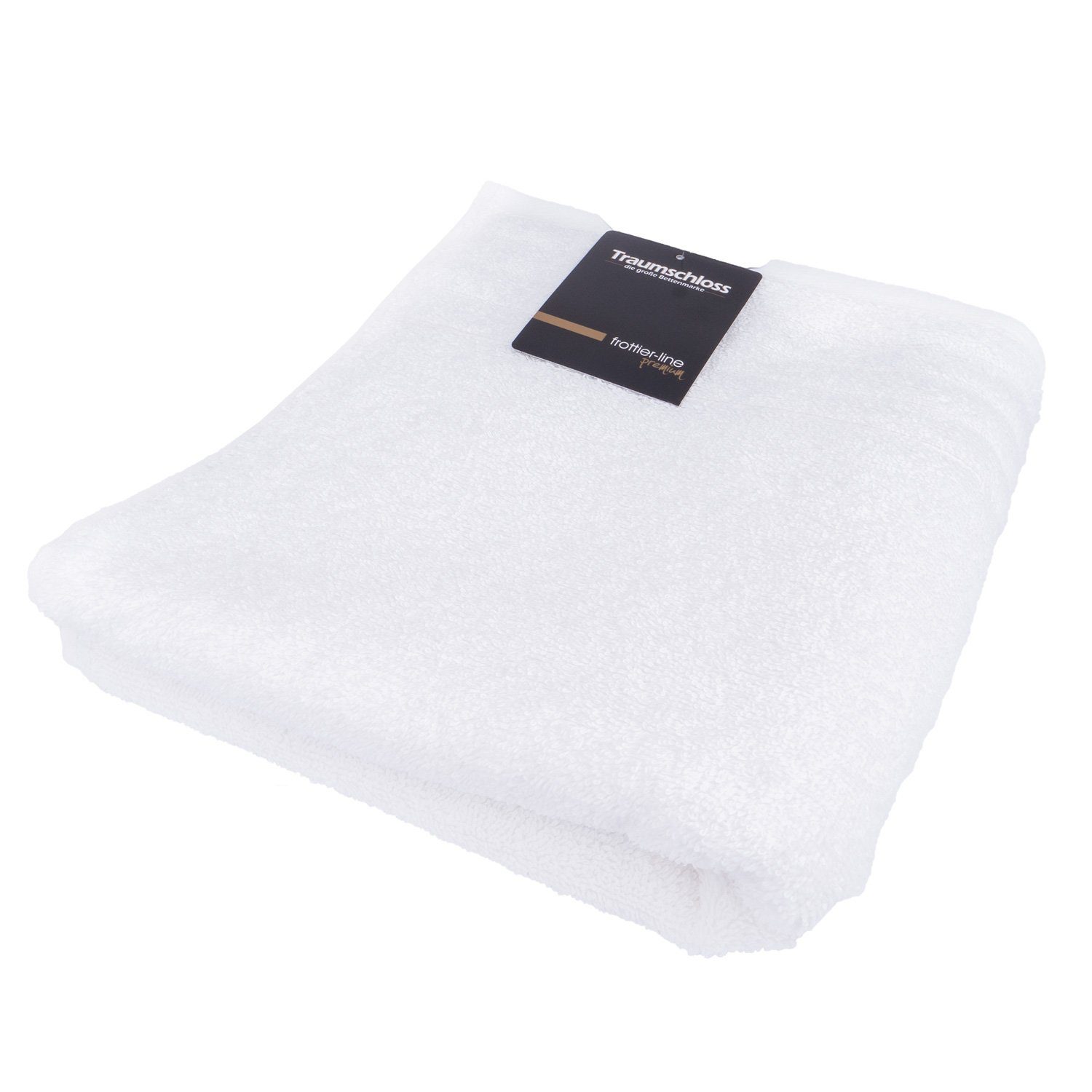 600g/m² Frottier amerikanische Handtuch (1-St), Baumwolle Supima 100% weiß Traumschloss mit Premium-Line,