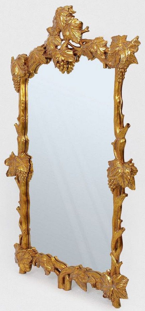 Casa Padrino Barockspiegel Spiegel Gold Wohnzimmer Barock - Wandspiegel Antik - Spiegel Prunkvoller Luxus Weinreben Barock - - Garderoben Stil Antik Möbel im Spiegel Barockstil