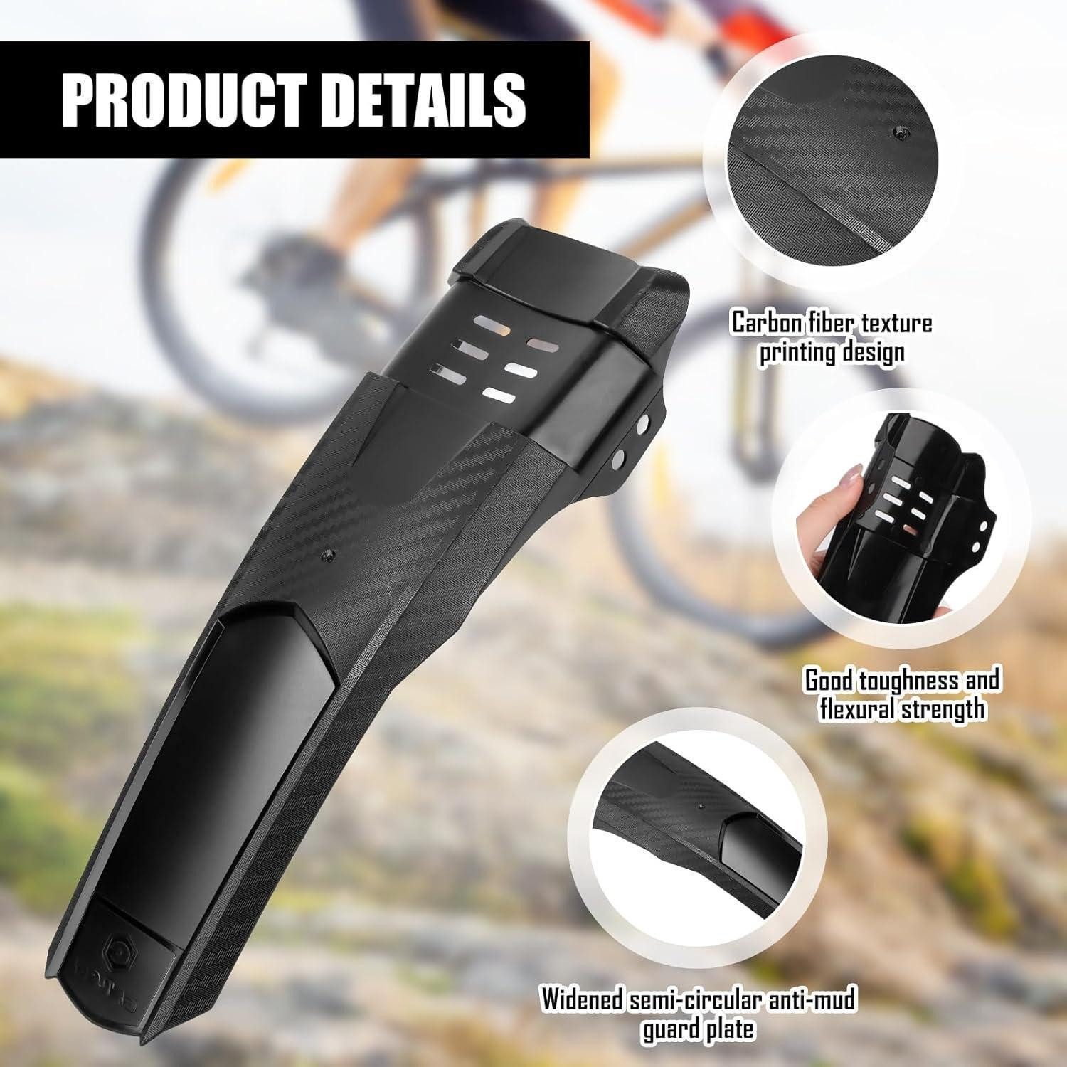 LuxusKollektion Schutzblech Schutzbleche 2er Set MTB hinten verstellbar 20-29 Zoll