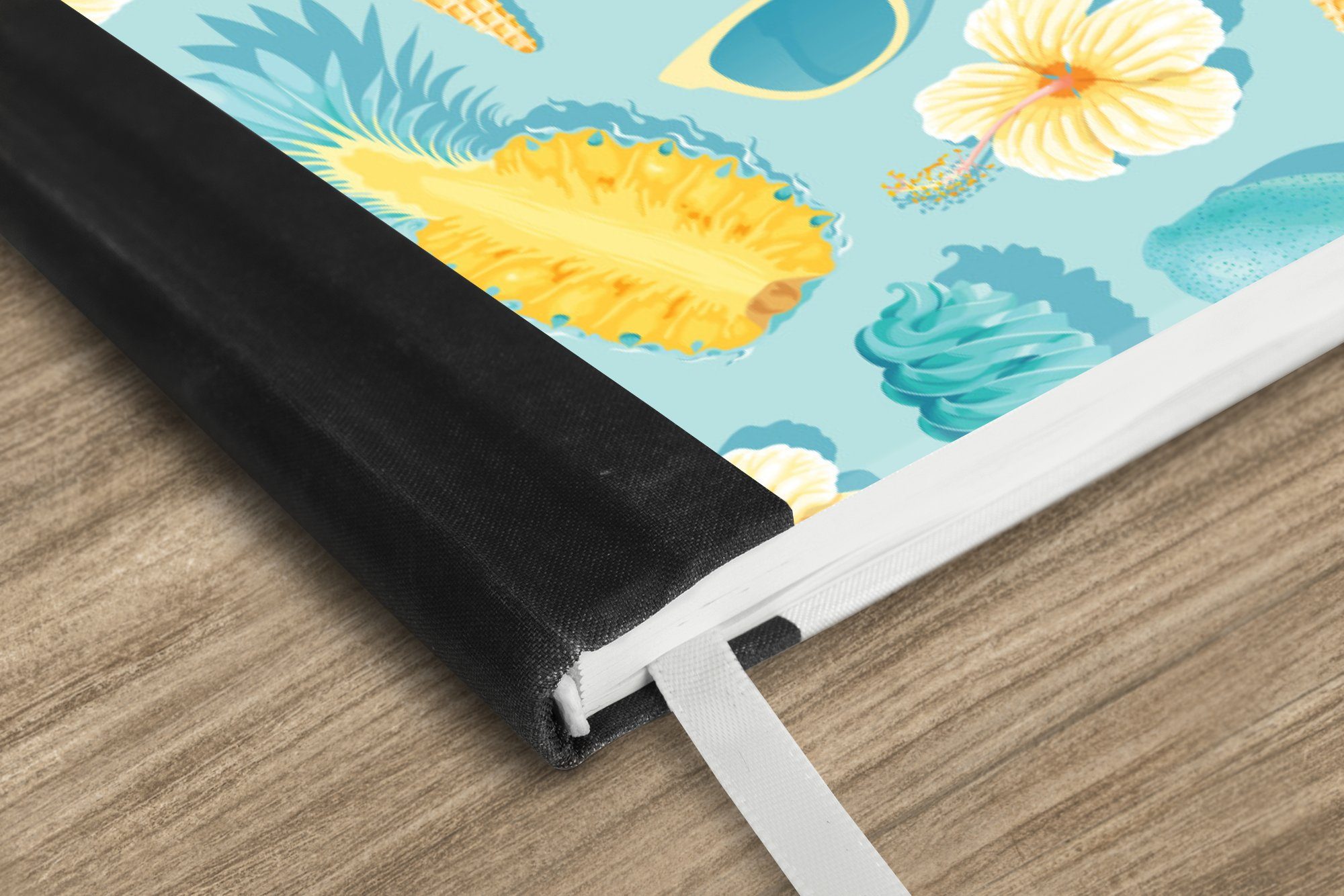 Thumbnail - MuchoWow Notizbuch Obst - Blumen - Sonnenbrille - Sommer, Notebook, Notizblock a5, Tagebuch, Journal Liniert