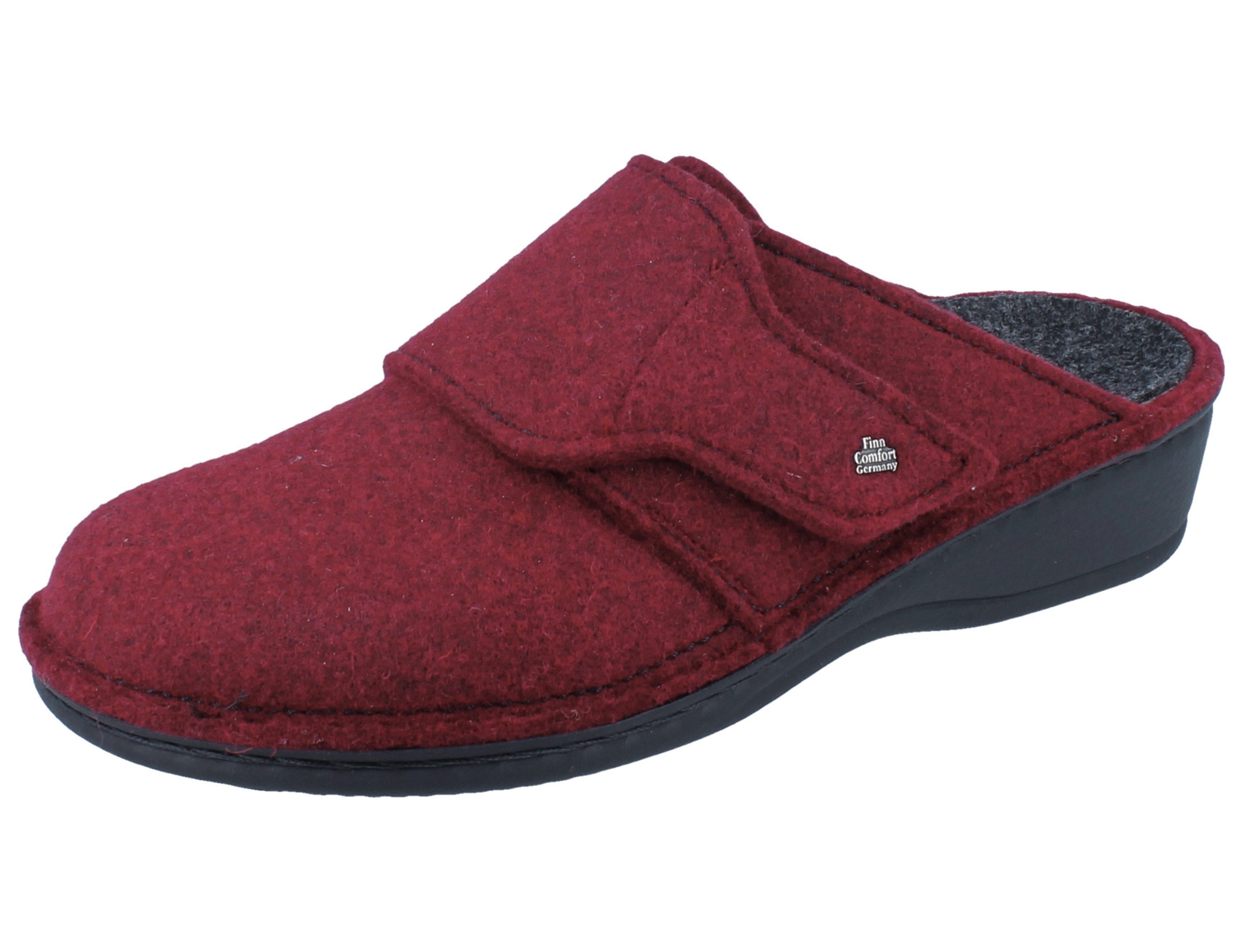 Finn Comfort FINN COMFORT Andermatt Damen Hausschuhe rot Wollfilz - Größe: 36 Clog Wechselfußbett
