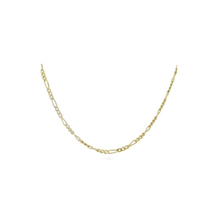 JuwelmaLux Goldkette Halskette Gold Figarokette diamantiert 42 cm (1-tlg) Damen Halskette Gold 333/000 inkl. Schmuckschachtel