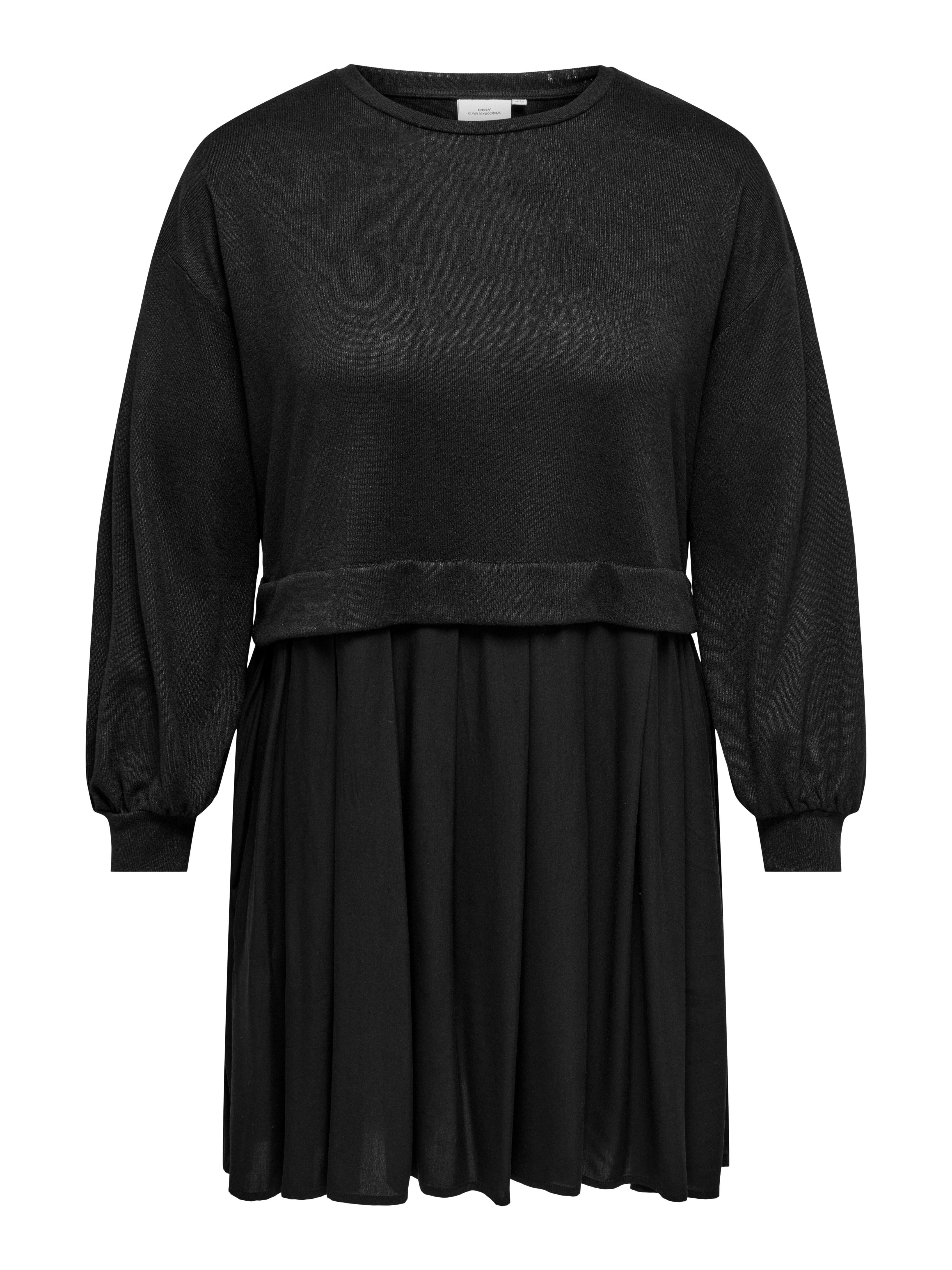 ONLY CARMAKOMA Jerseykleid CARUMA ALBA L/S MIX KNEE DRESS JRS Sommerkleid
