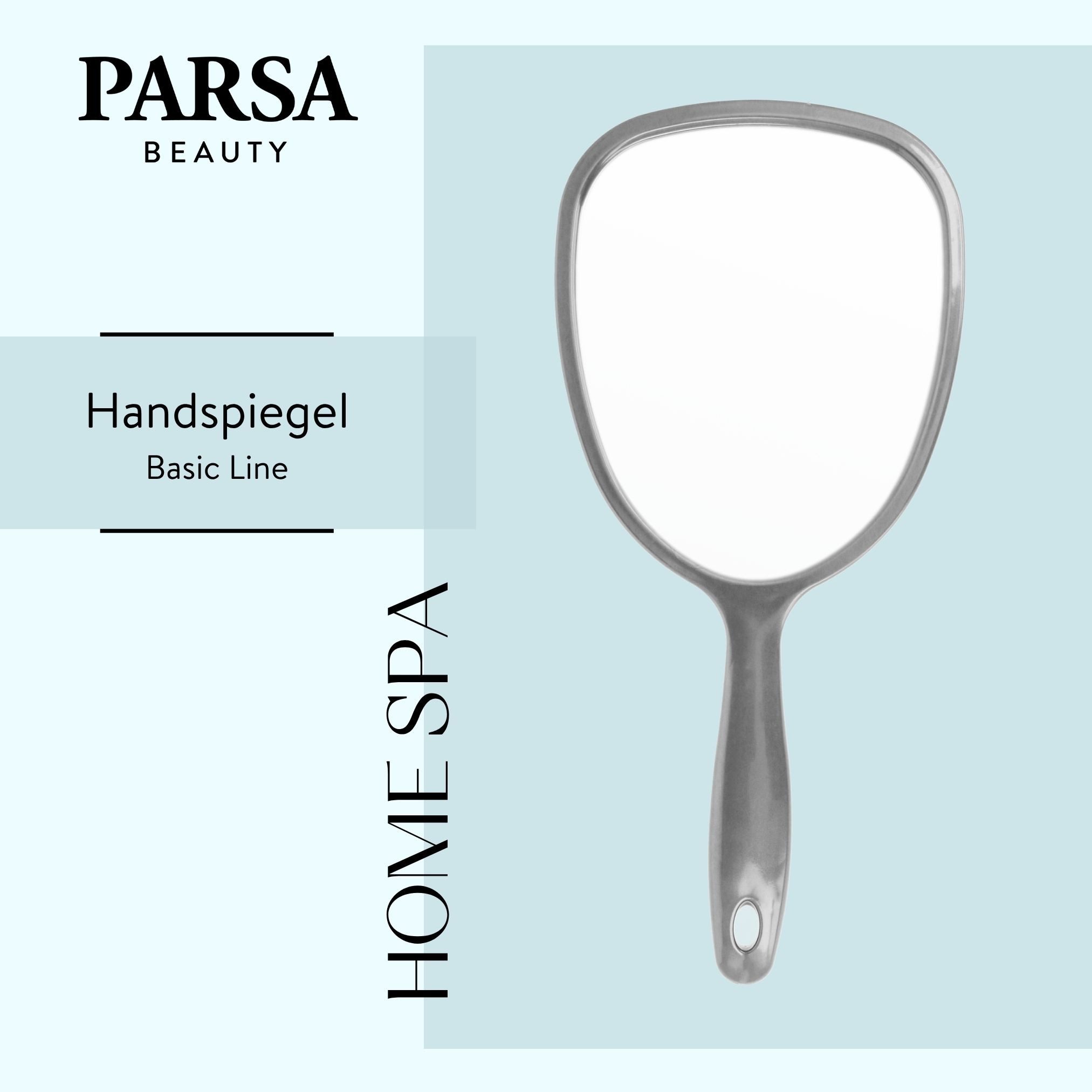 PARSA Beauty Spiegel Essential Handspiegel Anthrazit, Ergonomisch & Vielseitig