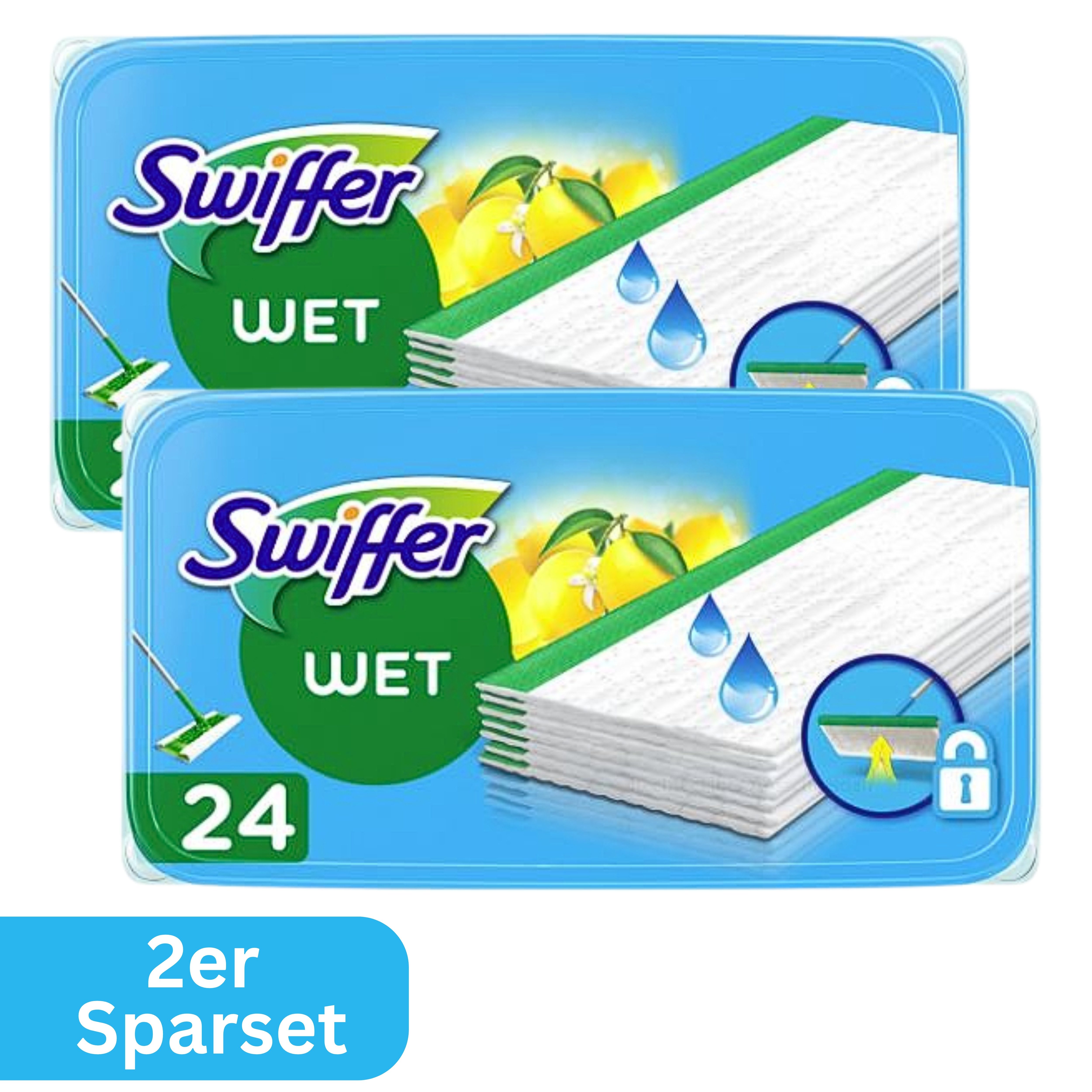 Swiffer 48x feuchte Bodentücher für Bodenwischer Morning Fresh, Citrus Duft Reinigungstücher (synthetische Fasern, 20x27 cm, Spar-Set, 48-tlg., 48 Stück, Einzigartige schmutzlösende Reiniger)