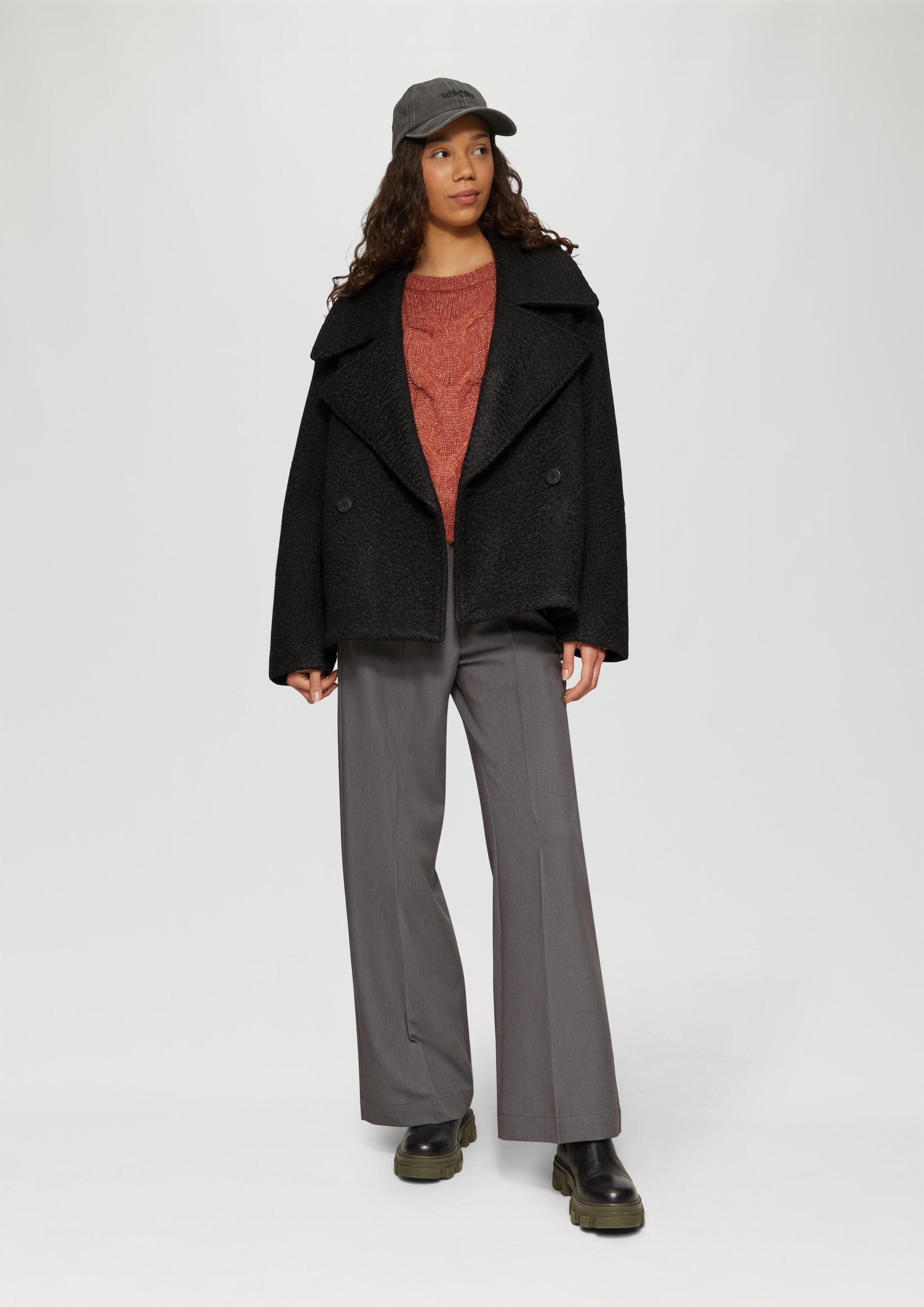 QS Funktionsjacke Outdoor-Jacke Oversized Cabanjacke aus Bouclé – Bild 5 von 5