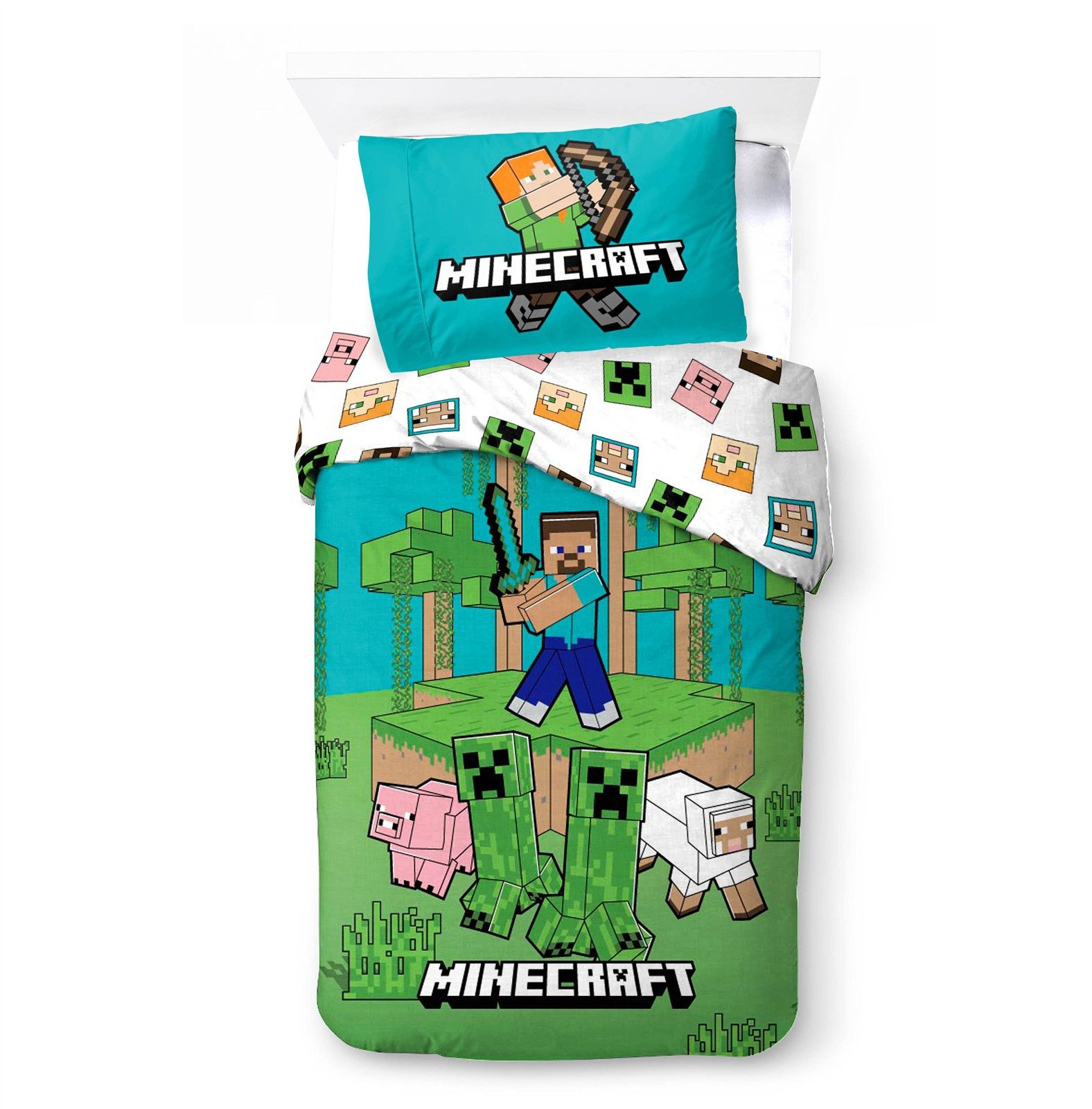 Minecraft Bettwäsche Minecraft Bettwäsche „Jungle Explore“ günstig online kaufen