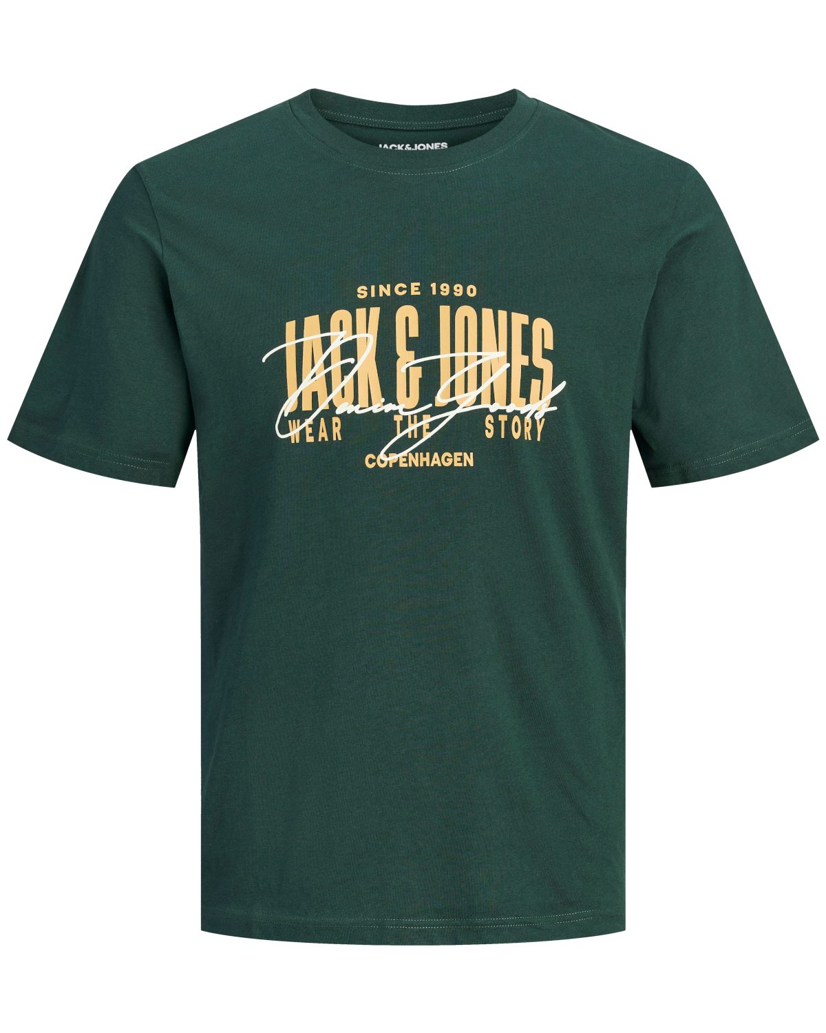 Jack & Jones Print-Shirt Bequemes Slimfit Shirt (Spar-Set, 3er-Pack) in Unifarbe mit Print