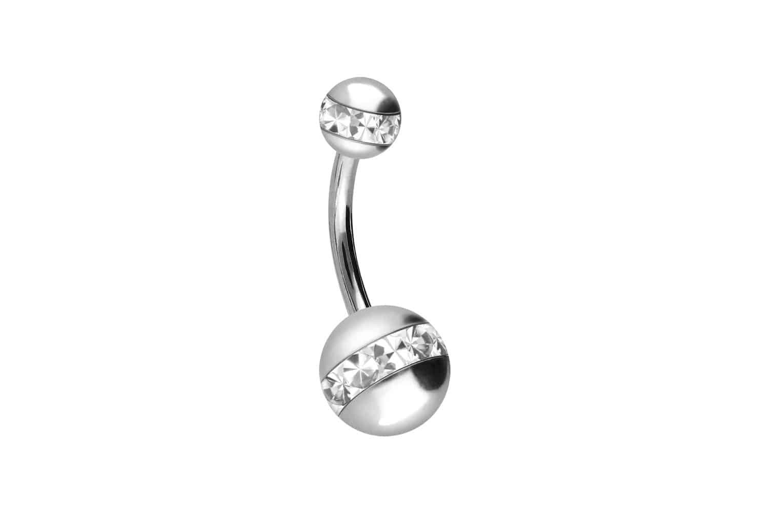 PIERCINGLINE Bauchnabelpiercing Chirurgenstahl Bananabell EPOXY-RING-KUGELN günstig online kaufen