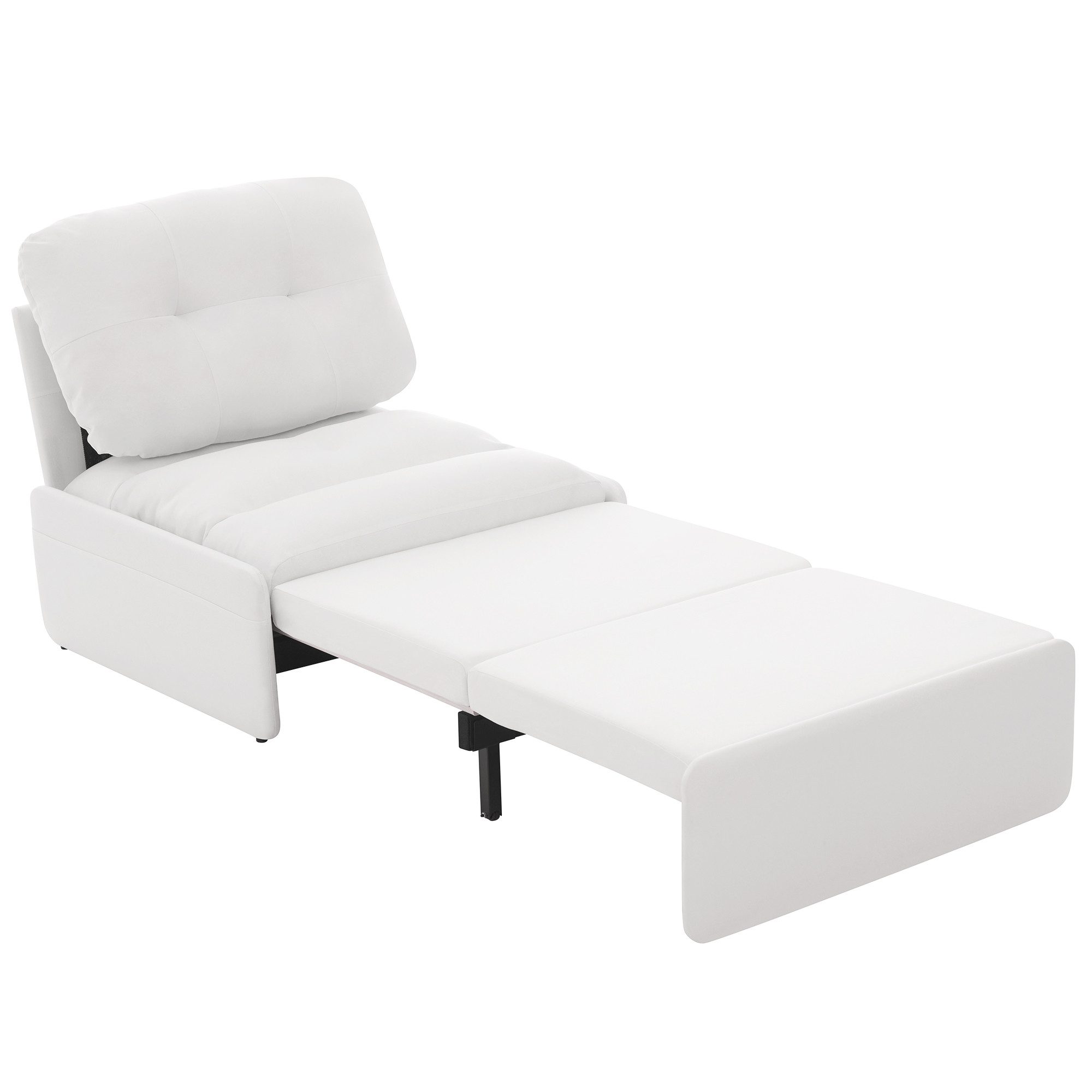 Merax Schlafsofa 2-in-1 Schlafsessel mit Ausziehfunktion, Schlafsessel Sessel 1 Teile, Einzelsessel Gästebett mit 80x165 cm Liegefläche, Leinenbezug