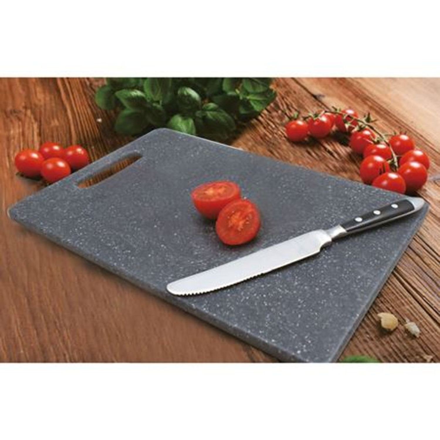 Schneidebrett Schneidebrett Granit-Optik 30x20cm Frühstücksbrett Tranchierbrett