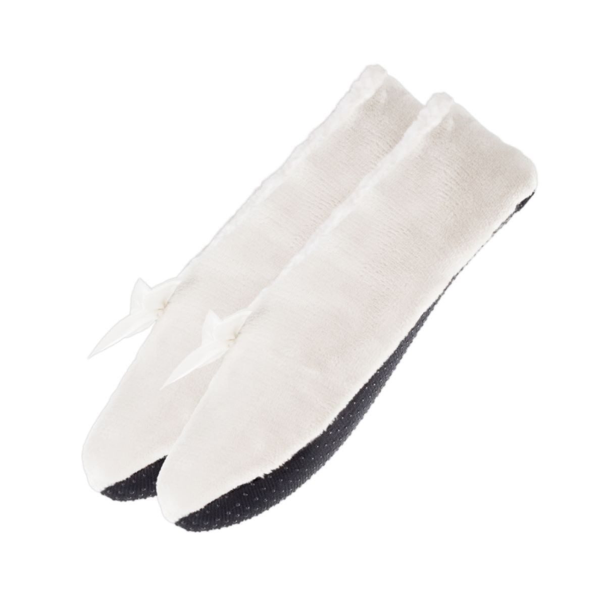 Gomati ABS-Socken Kinder Hausschuhe einzeln Paar Plüsch ABS (Packung, 1 - Paar) mit Satinschleife