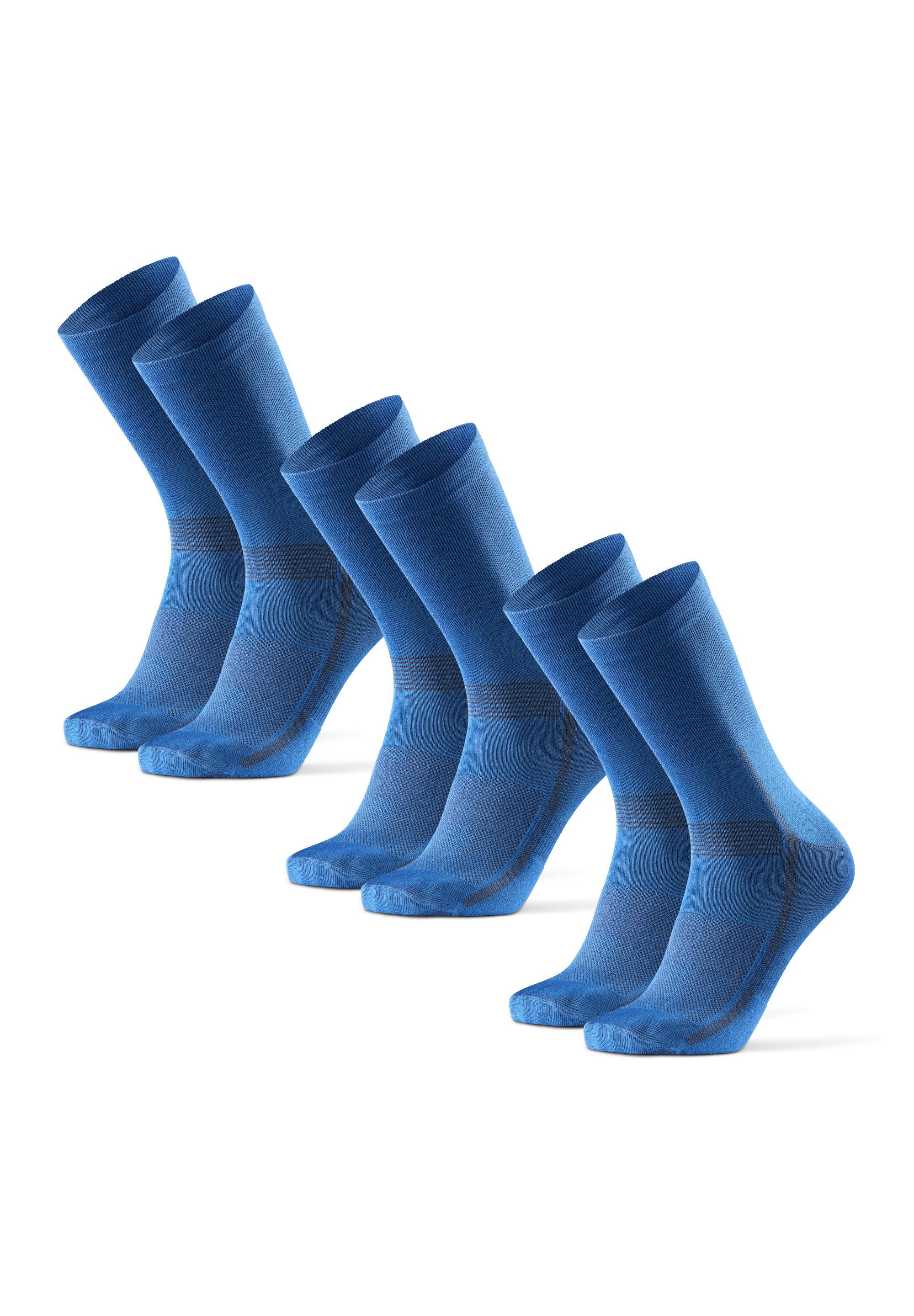 DANISH ENDURANCE Basicsocken long cycling (3-Paar) Radsportsocken für Herren & Damen, atmungsaktiv & gepolstert