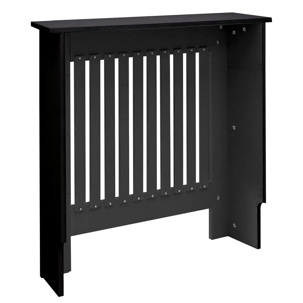 ML-DESIGN Heizungsverkleidung Heizkörperabdeckung aus Holz Heizkörperverkleidung für die Heizung, Zubehör für Heizkörper, Heizungsabdeckung lackiert Landhausstil 78x19x82 cm Schwarz aus MDF