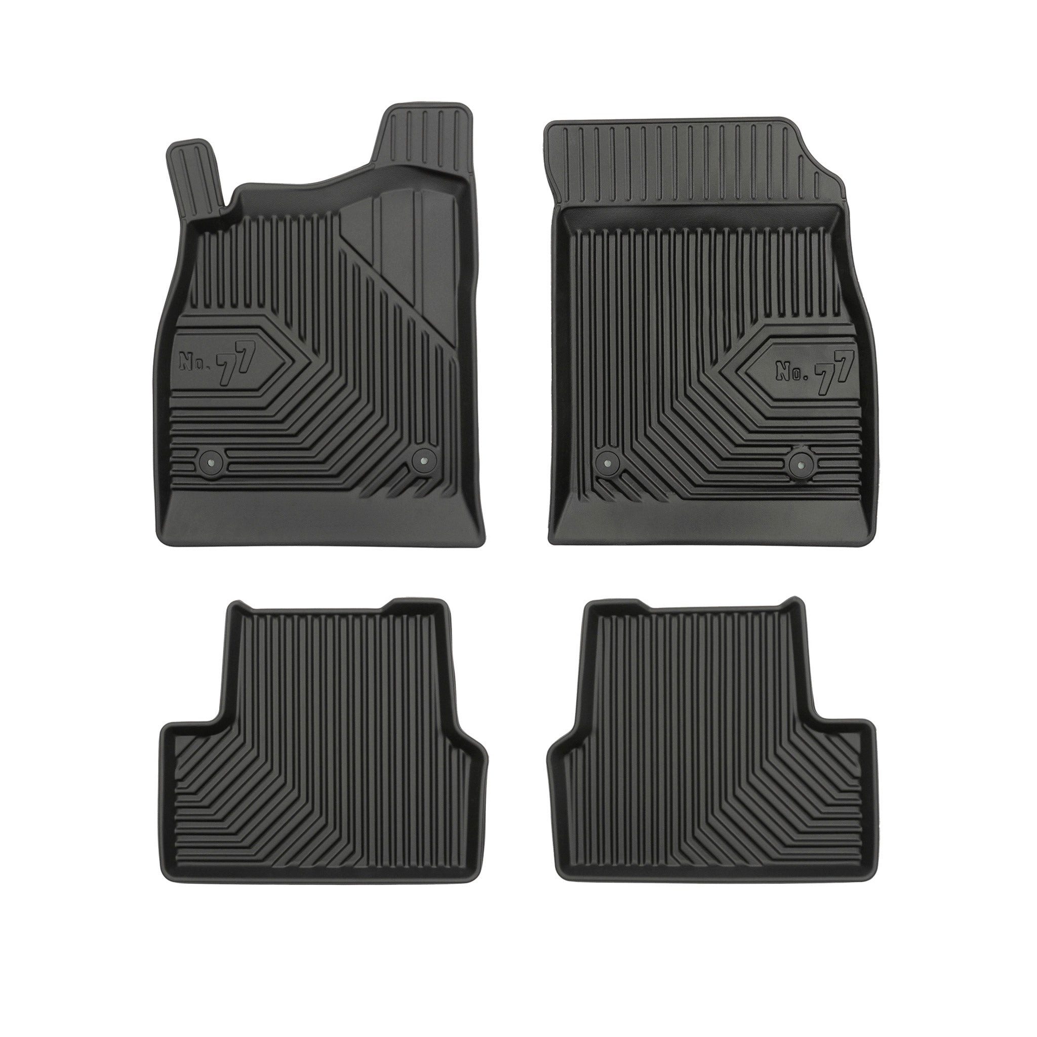 Auto-Fußmatten Gummimatten No.77 für Chevrolet Cruze I 2008-2016 TPE Schwarz 4 tlg