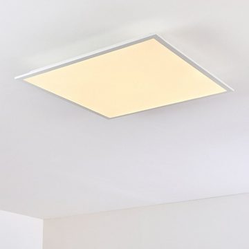 hofstein Panel »Posmon« LED Panel dimmbare aus Kunststoff in weiß, CCT 2700-5000 Kelvin, 3000 Lumen, eckiges Deckenpanel mit RGB Farbwechlser und Fernbedienung