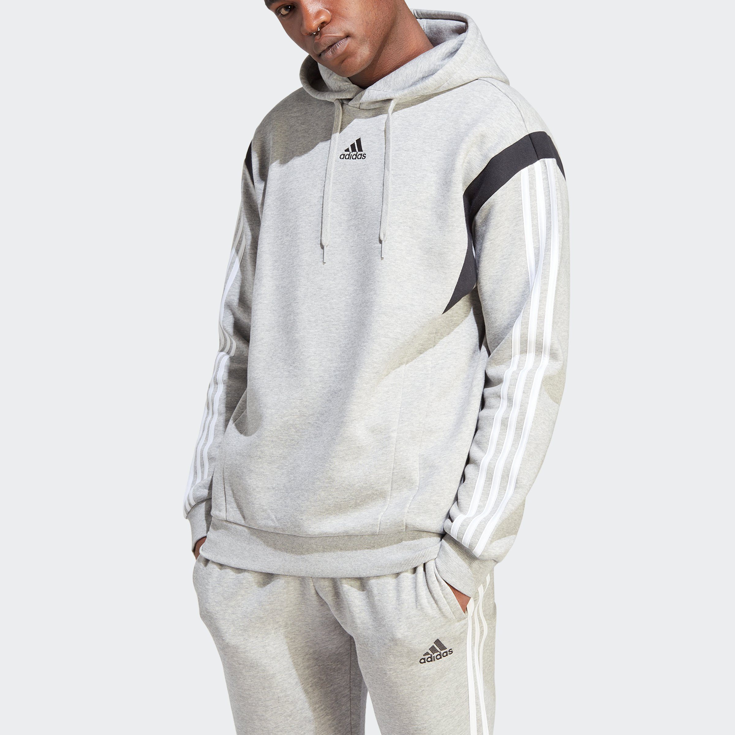 HOODIE COLORBLOCK Kapuzensweatshirt adidas Medium Sportswear Heather Grey