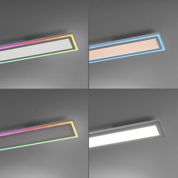 click-licht LED Deckenleuchte LED Deckenleuchte Edging in Grau 2x 7,5W 2300lm, keine Angabe, Leuchtmittel enthalten: Ja, fest verbaut, LED, warmweiss, Deckenlampe, Deckenbeleuchtung, Deckenlicht