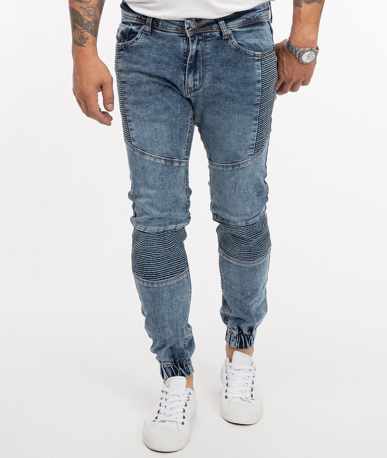 Rock Creek Tapered-fit-Jeans Herren Jeans Jogger-Style RC-2182 günstig online kaufen