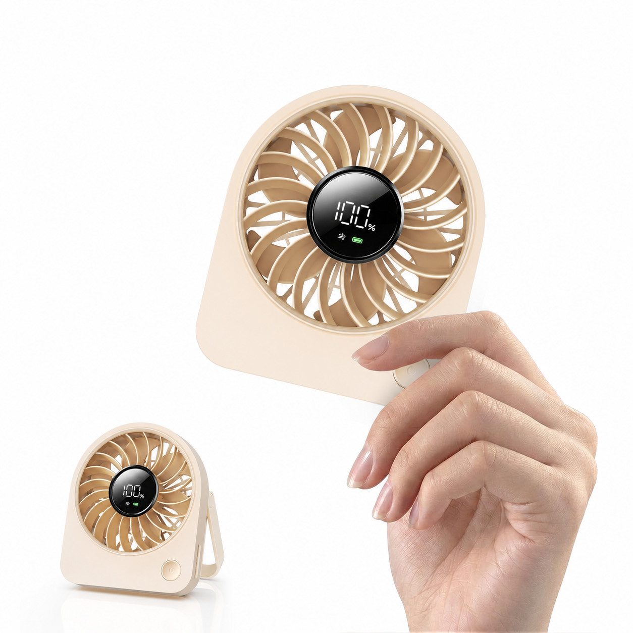 nsihing Tischventilator Tischventilator USB, Tragbarer Mini Ventilator Wiederaufladbar