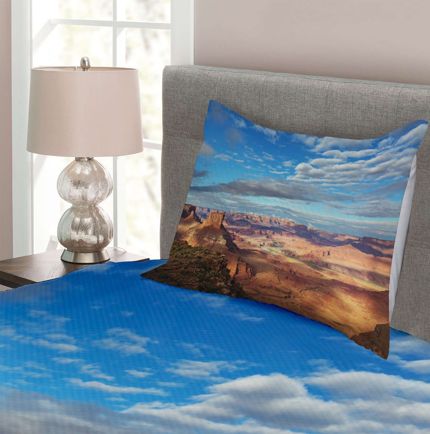 Set Abakuhaus, Landschaft mit Kissenbezügen Canyonlands Utah-Tal Tagesdecke Waschbar,