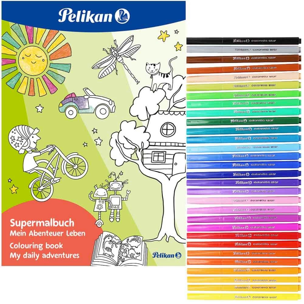 Pelikan Lernspielzeug Pelikan Super Malbuch Set günstig online kaufen