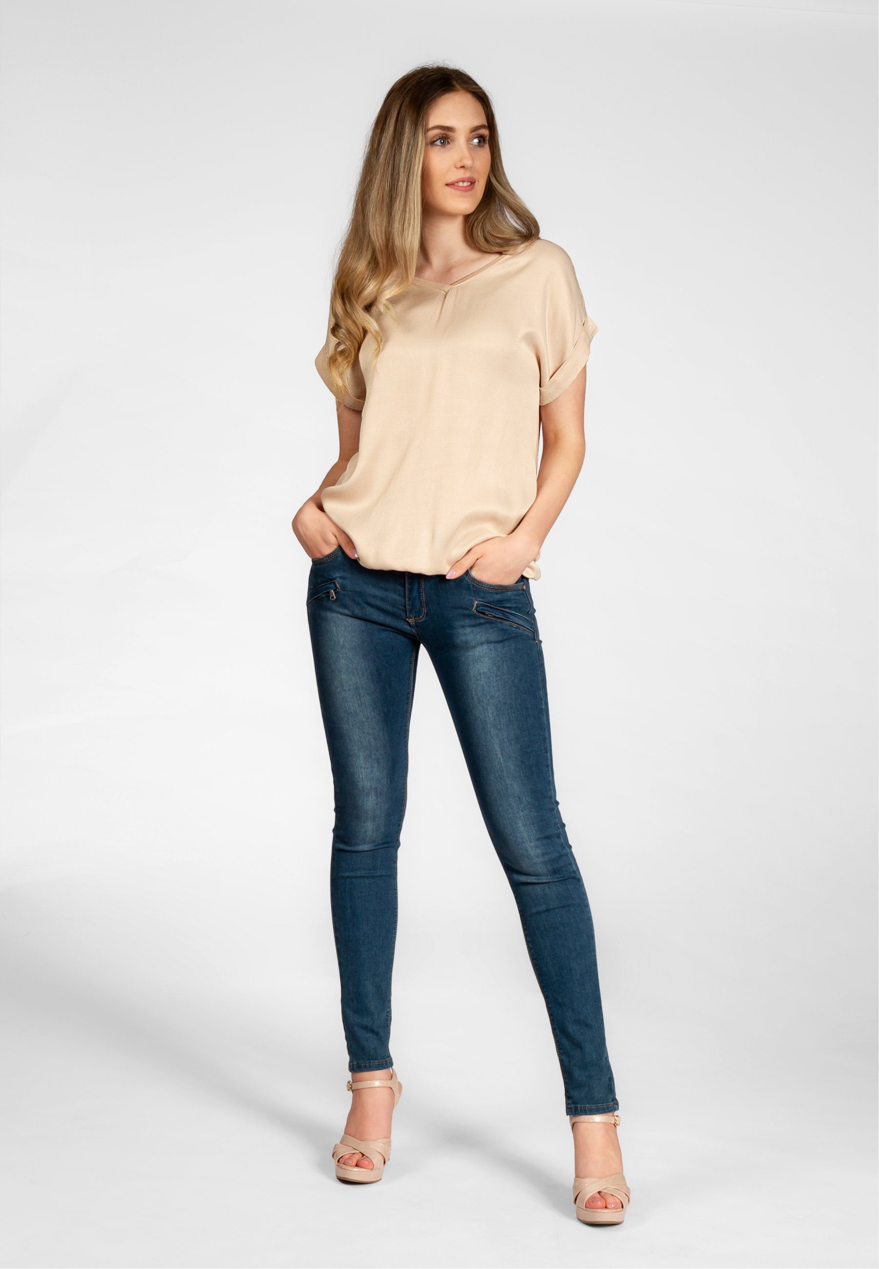 Caspar Shirtbluse BLU026 leichte elegante Damen günstig online kaufen