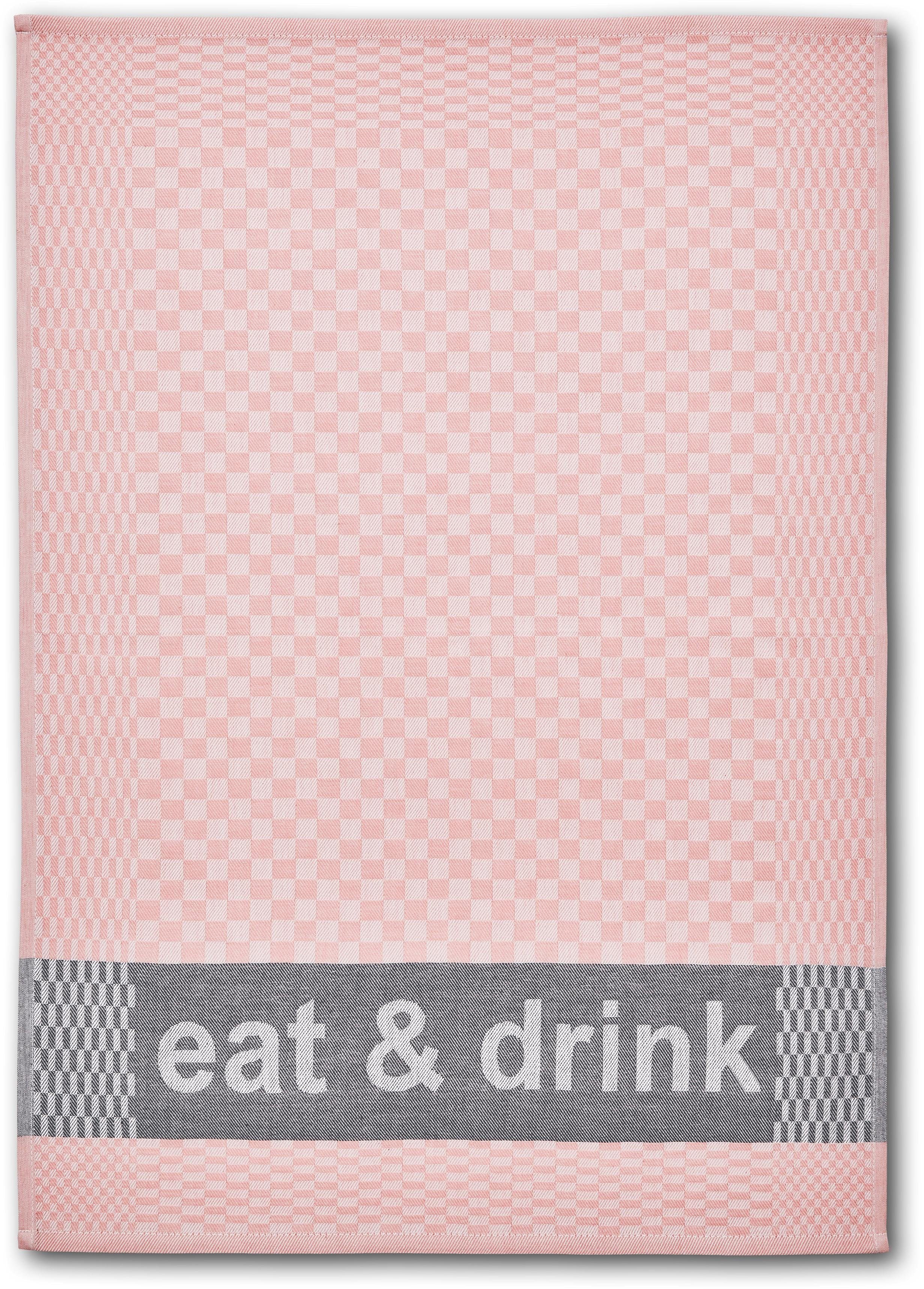 Dyckhoff Geschirrtuch eat & drink, mit drei verschiedenen (Set, 6-tlg), Motiven