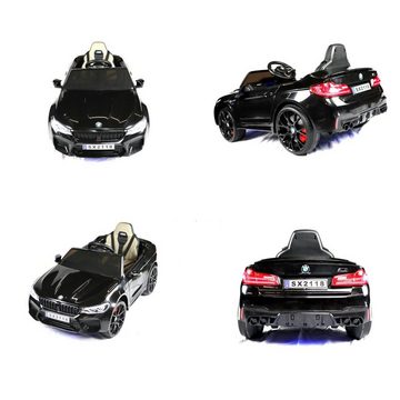 ES-Toys Elektro-Kinderauto Kinder Elektroauto BMW M5, Belastbarkeit 40 kg, LED-Bodenlichter EVA-Reifen MP3 USB lizenziert