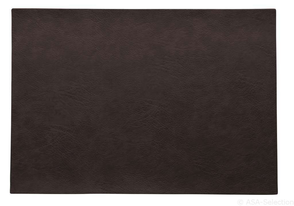 Platzset, Table Tops Vegan Leather, Tischset, 33x46 Vegan SELECTION, cm, dunkelbraun ASA leather
