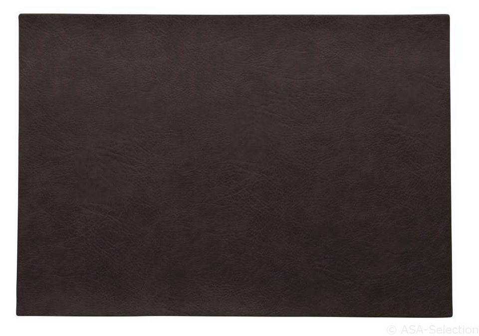Platzset, Table Tops Vegan Leather, ASA SELECTION, 33x46 cm, Vegan leather  Tischset, dunkelbraun