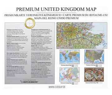 Close Up Spiel, UK Karte Puzzle 1000 Teile MAPS IN MINUTES, Great Britain