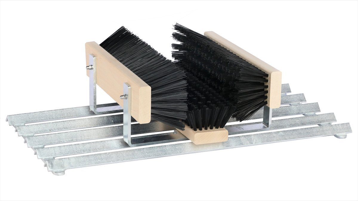 Georgi Bürstenfabrik Reinigungsbürste Fußabtreter Premium - Schuhreiniger, Schuhabtreter, Für alle Schuhe, (1x Fußabtreter), Ergonomisches Schuheputzen in bequemer und schonender Haltung