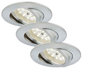 Briloner Leuchten LED Einbauleuchte 7209-039, schwenkbar, LED fest verbaut, Warmweiß, Einbauleuchte SET schwenkbar IP23 Ø 8,2 x H 2,8cm