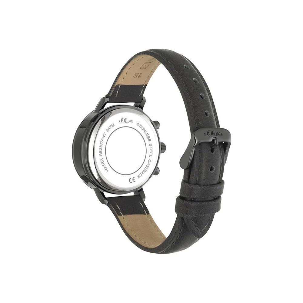 s.Oliver Quarzuhr s.Oliver Armbanduhr mit Kunstlederarmband SO-4202-LM, s.O günstig online kaufen