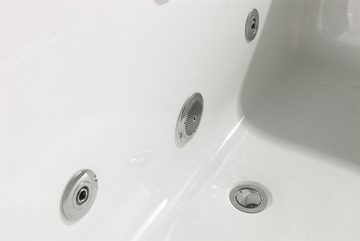 JVmoebel Whirlpool-Badewanne Badewanne Luxus Relax Wannen Komplett 170x80cm Badewannen Bad Wanne, (1-tlg), Made in Europa