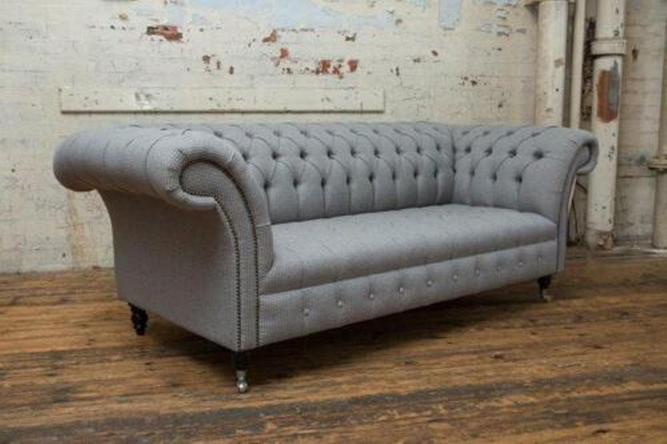 JVmoebel Sofa Graue Sitzer, 3 Designer in Polster Made Couch XXL Europe 3-Sitzer