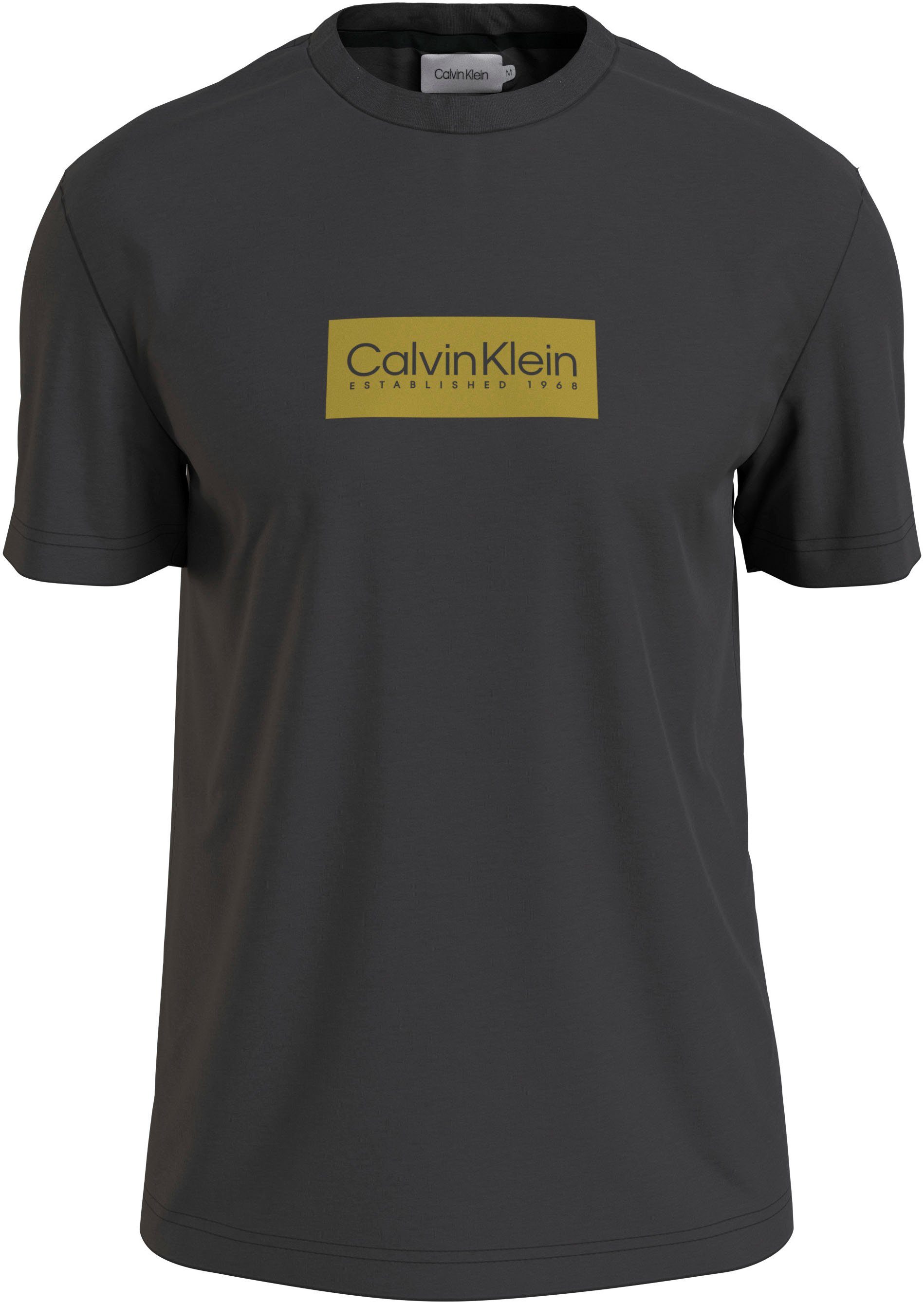 Ck BT_RAISED T-Shirt Klein Black LOGO Big&Tall T-SHIRT RUBBER Calvin