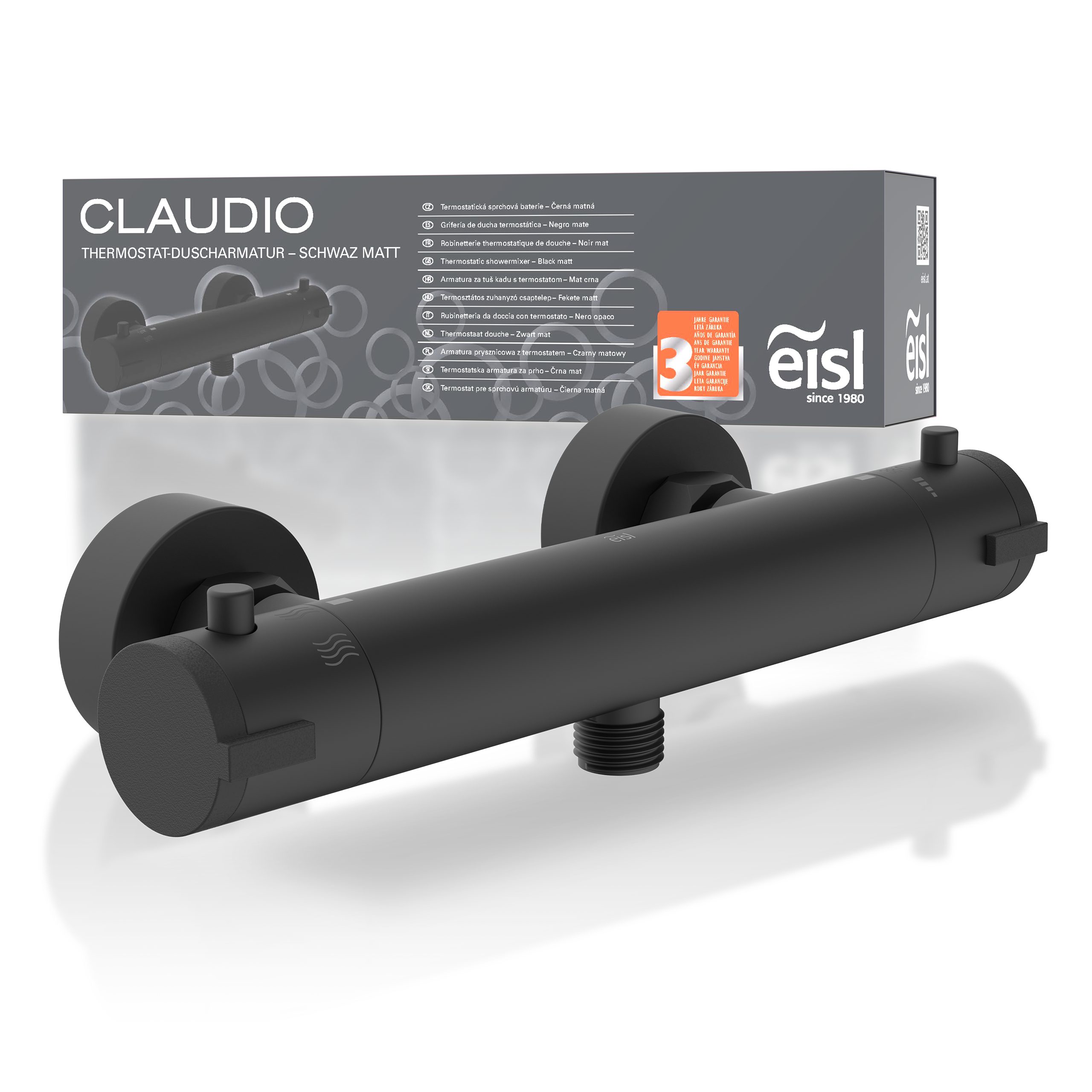 Eisl Duscharmatur CLAUDIO mit Thermostat, Mischbatterie Dusche, Duschthermostat