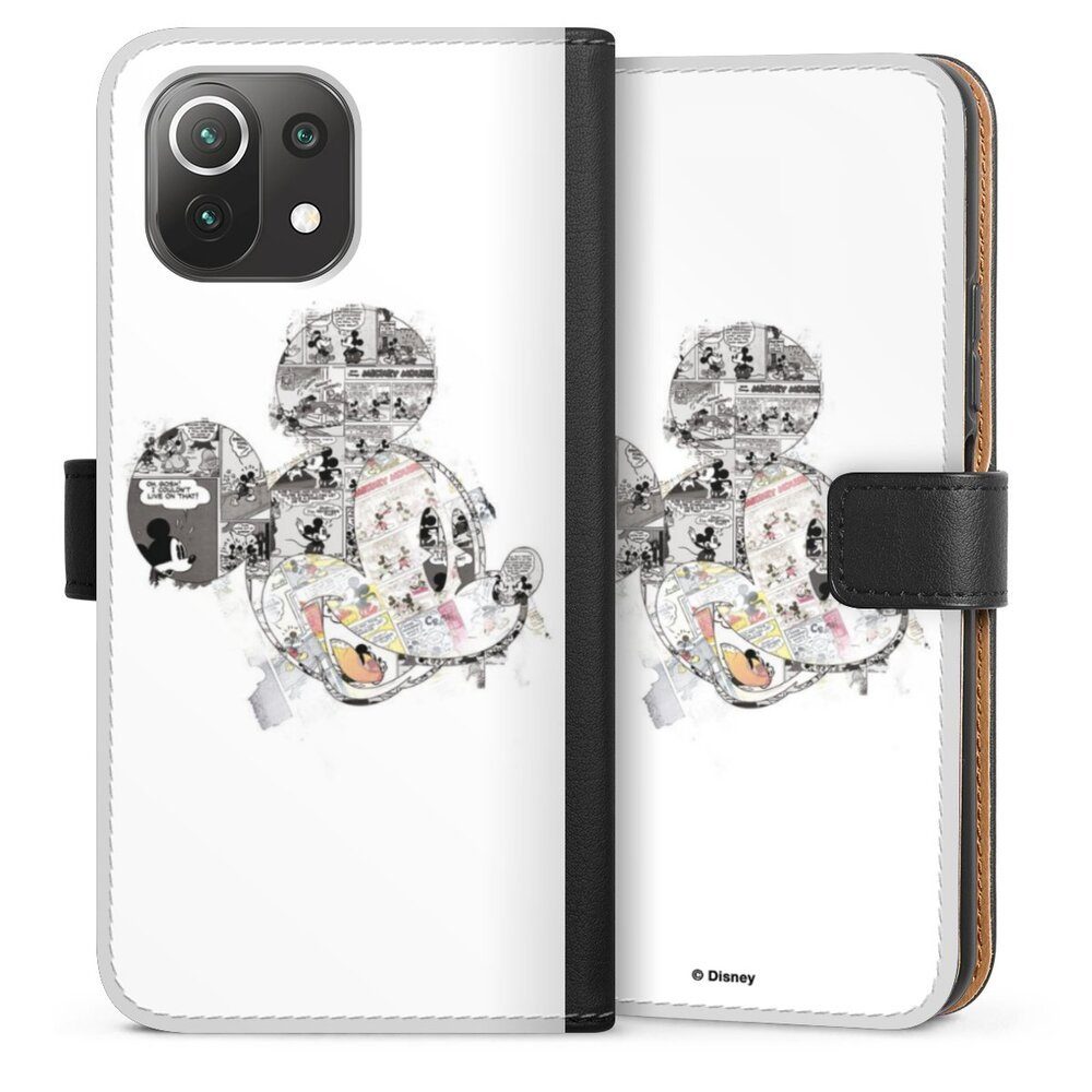 DeinDesign Handyhülle Mickey Mouse Offizielles Lizenzprodukt Disney Mickey Mouse - Collage, Xiaomi Mi 11 Lite 5G NE Hülle Handy Flip Case Wallet Cover