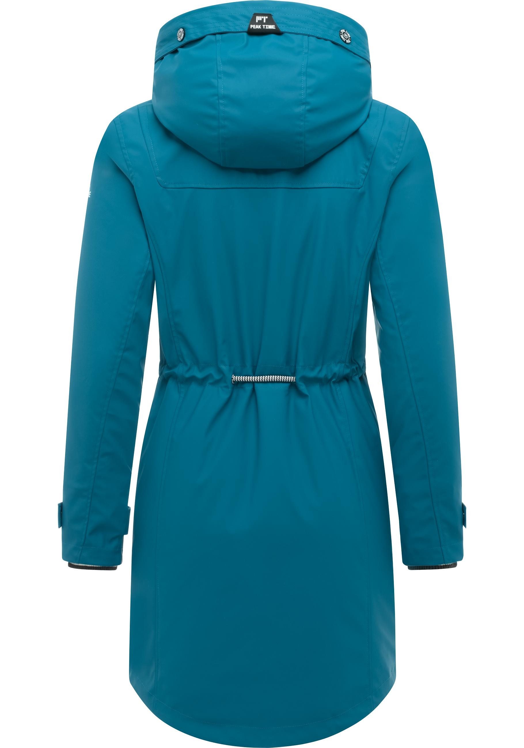 PEAK TIME Regenjacke L60042 stylisch taillierter Regenmantel für Damen – Bild 3 von 4
