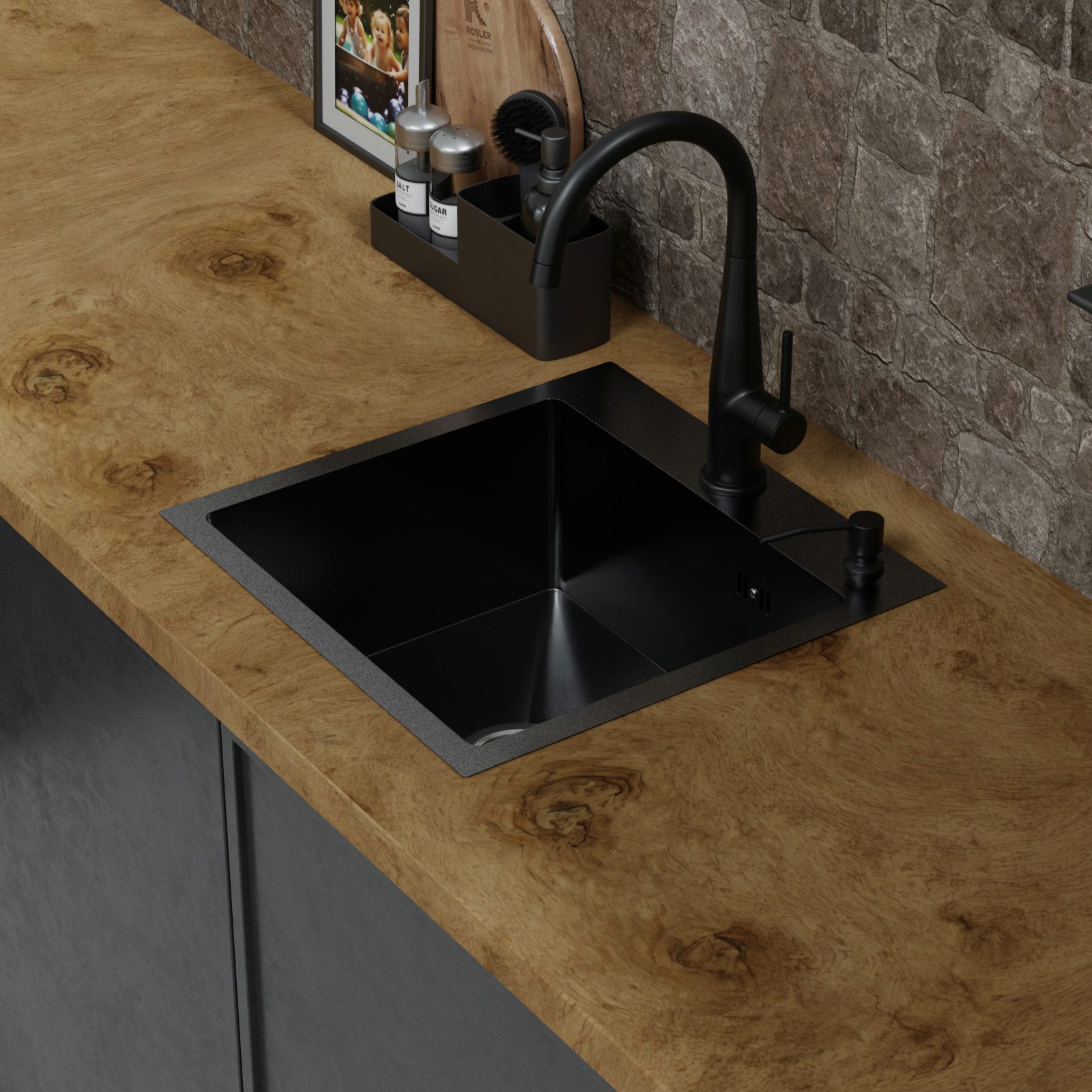 HAGO Edelstahlspüle Einbauspüle 45x45cm Edelstahl Küchenspüle Spülbecken Ec günstig online kaufen