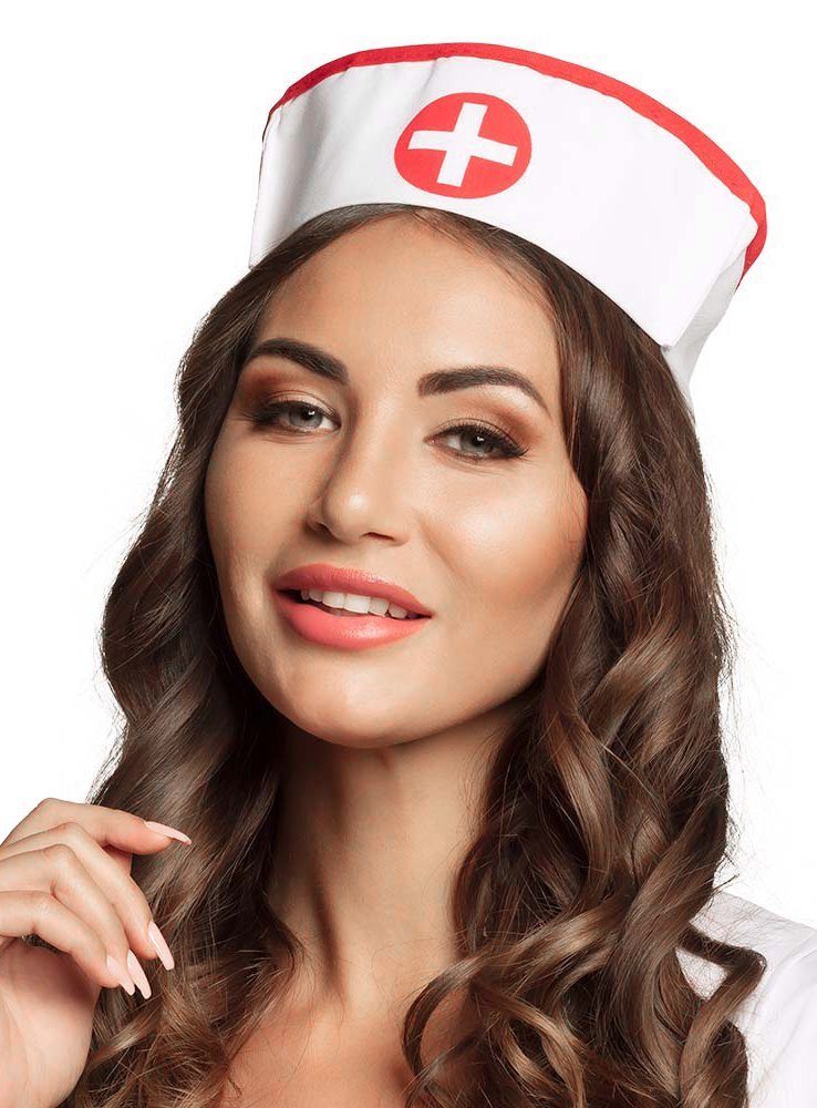 Elope Kostüm Mini Schwesternhaube, Klassisches Zubehör für das Krankenschwester Kostüm
